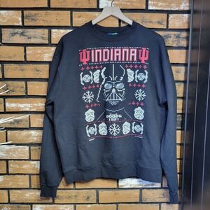 Indiana University Lg.  Ugly Christmas Darth Vader Star Wars Champion Sweatshirt